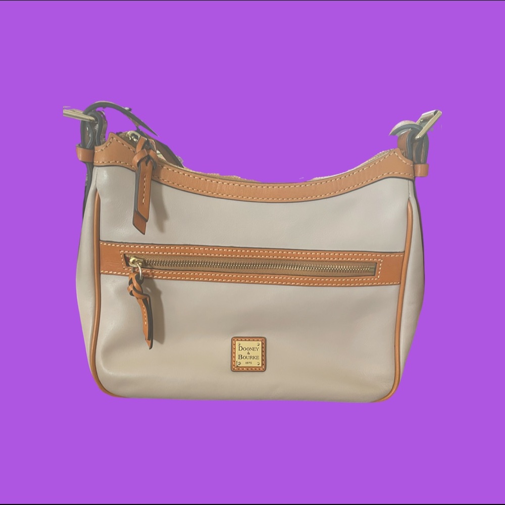 Dooney and Bourke smooth leather crossbody bag in oyster